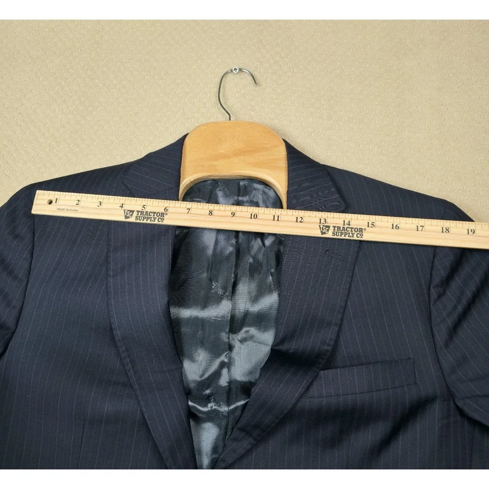 Ermenegildo Zegna Mens Blazer Jacket 42 Blue Stripe Wool Sport Coat Saks 5th Ave